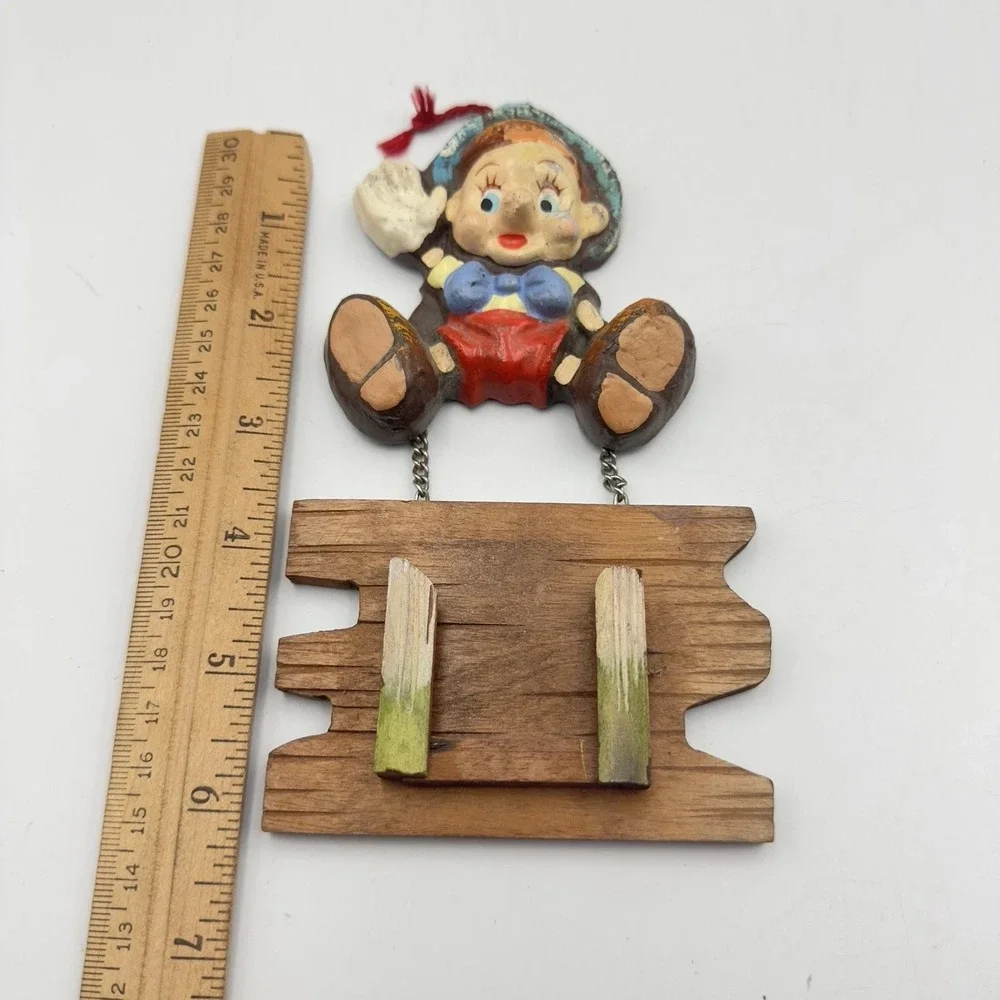 Vintage Disney Pinnochio Wood Perpetual Calendar‎ Hanging